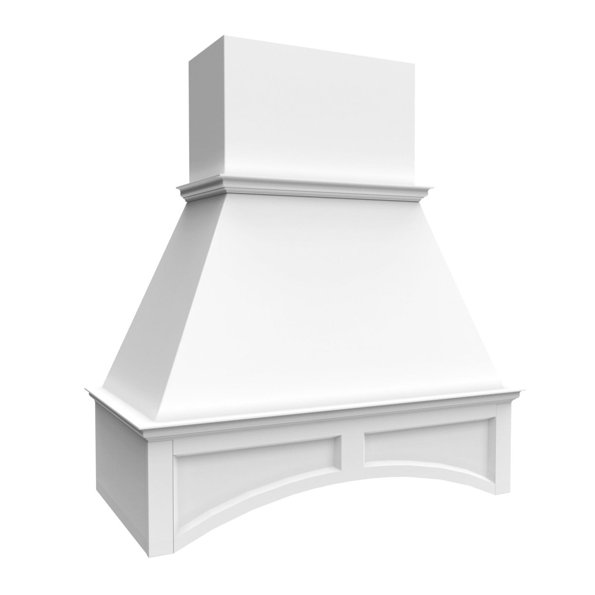 Fashion White - Arched Wood Hood | 39"W x 42"H x 21"D - BUILDMYPLACE