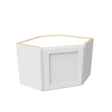 Fashion White - Corner Wall Cabinet | 24"W x 18"H x 12"D - BUILDMYPLACE