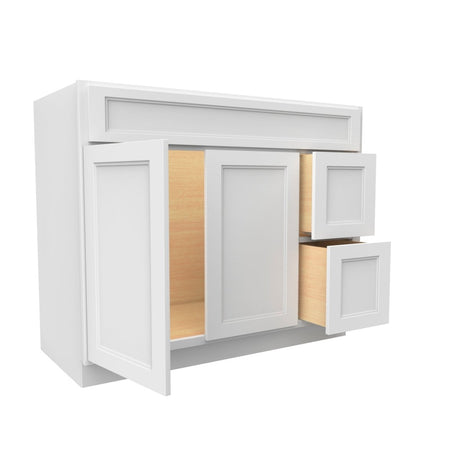 Fashion White - Door & Drawer Vanity Cabinet | 42"W x 34.5"H x 21"D - BUILDMYPLACE