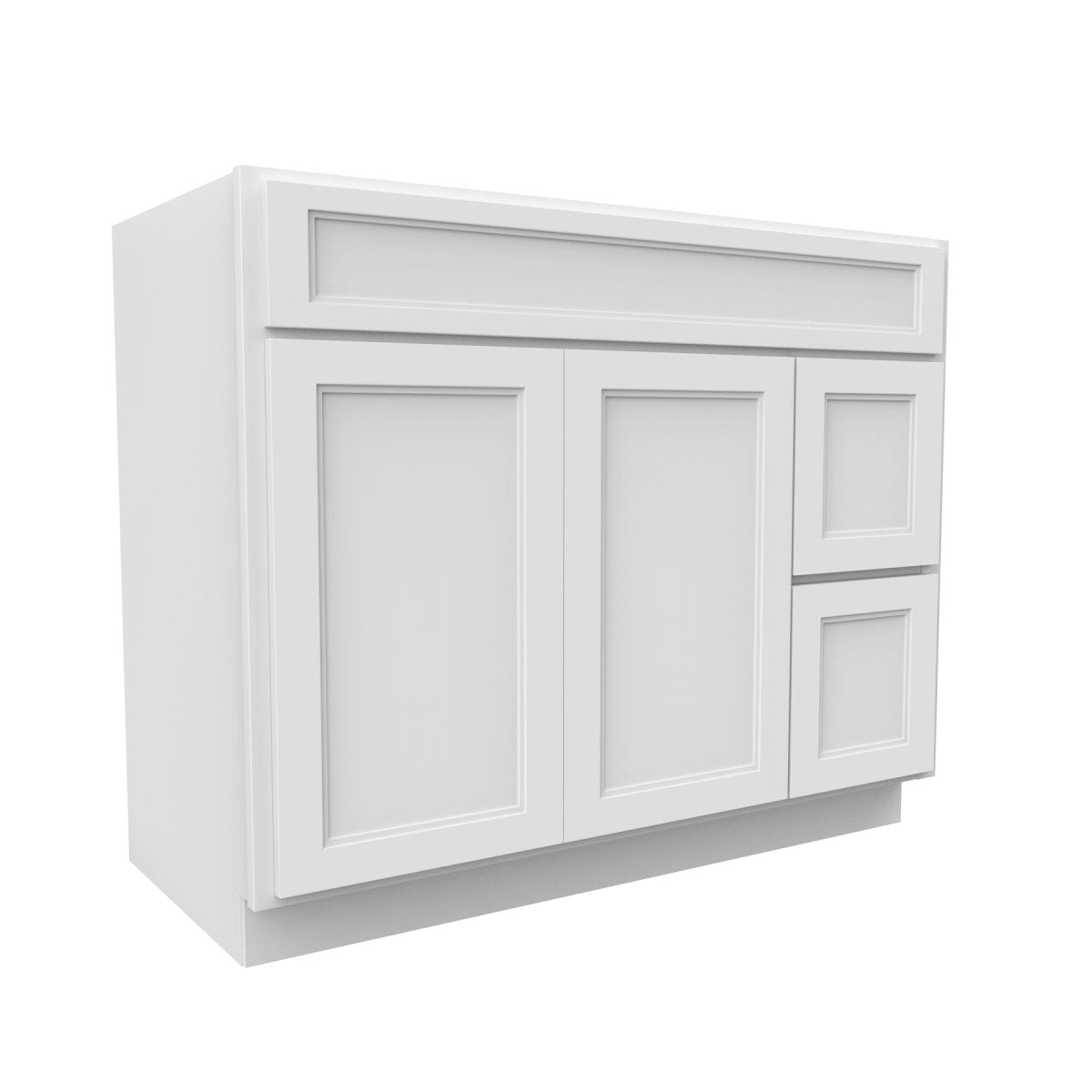 Fashion White - Door & Drawer Vanity Cabinet | 42"W x 34.5"H x 21"D - BUILDMYPLACE