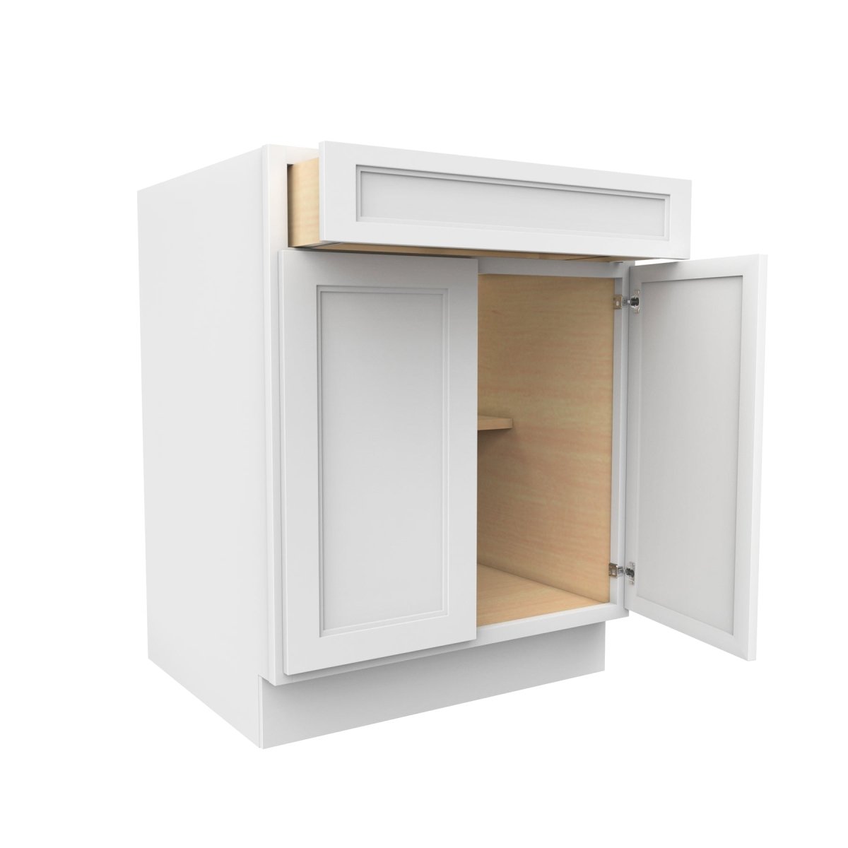 Fashion White - Double Door Base Cabinet | 27"W x 34.5"H x 24"D - BUILDMYPLACE