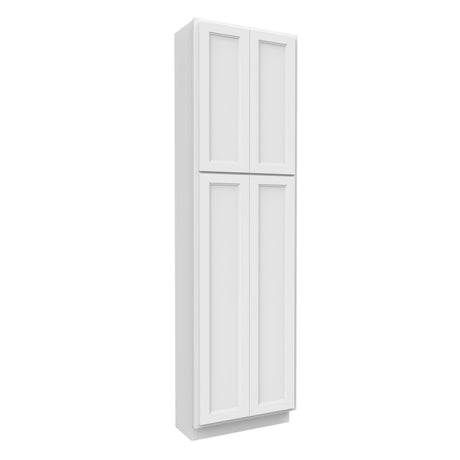 Fashion White - Double Door Utility Cabinet | 24"W x 84"H x 12"D - BUILDMYPLACE