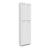 Fashion White - Double Door Utility Cabinet | 24"W x 90"H x 12"D - BUILDMYPLACE