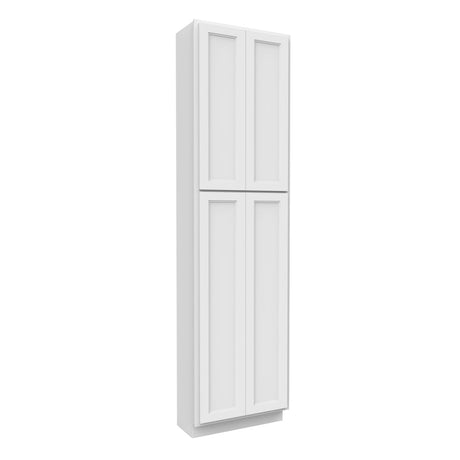 Fashion White - Double Door Utility Cabinet | 24"W x 90"H x 12"D - BUILDMYPLACE