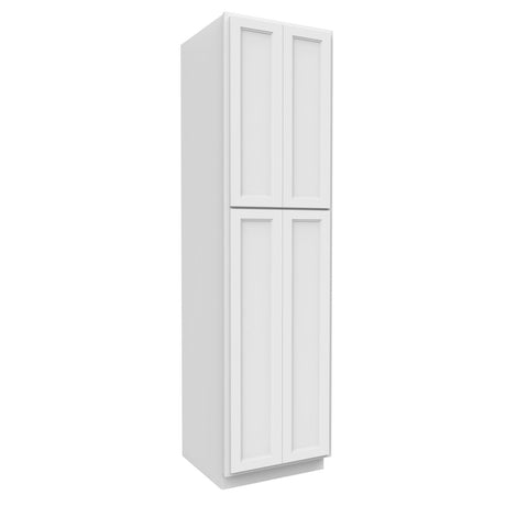 Fashion White - Double Door Utility Cabinet | 24"W x 90"H x 24"D - BUILDMYPLACE