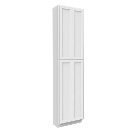 Fashion White - Double Door Utility Cabinet | 24"W x 96"H x 12"D - BUILDMYPLACE