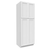 Fashion White - Double Door Utility Cabinet | 30"W x 84"H x 24"D - BUILDMYPLACE