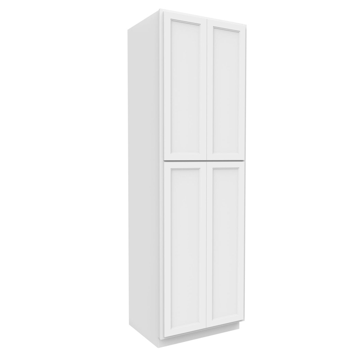 Fashion White - Double Door Utility Cabinet | 30"W x 96"H x 24"D - BUILDMYPLACE