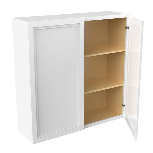 Fashion White - Double Door Wall Cabinet | 42"W x 42"H x 12"D - BUILDMYPLACE