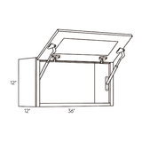 Fashion White - Horizontal Wall Cabinet | 36"W x 12"H x 12"D - BUILDMYPLACE