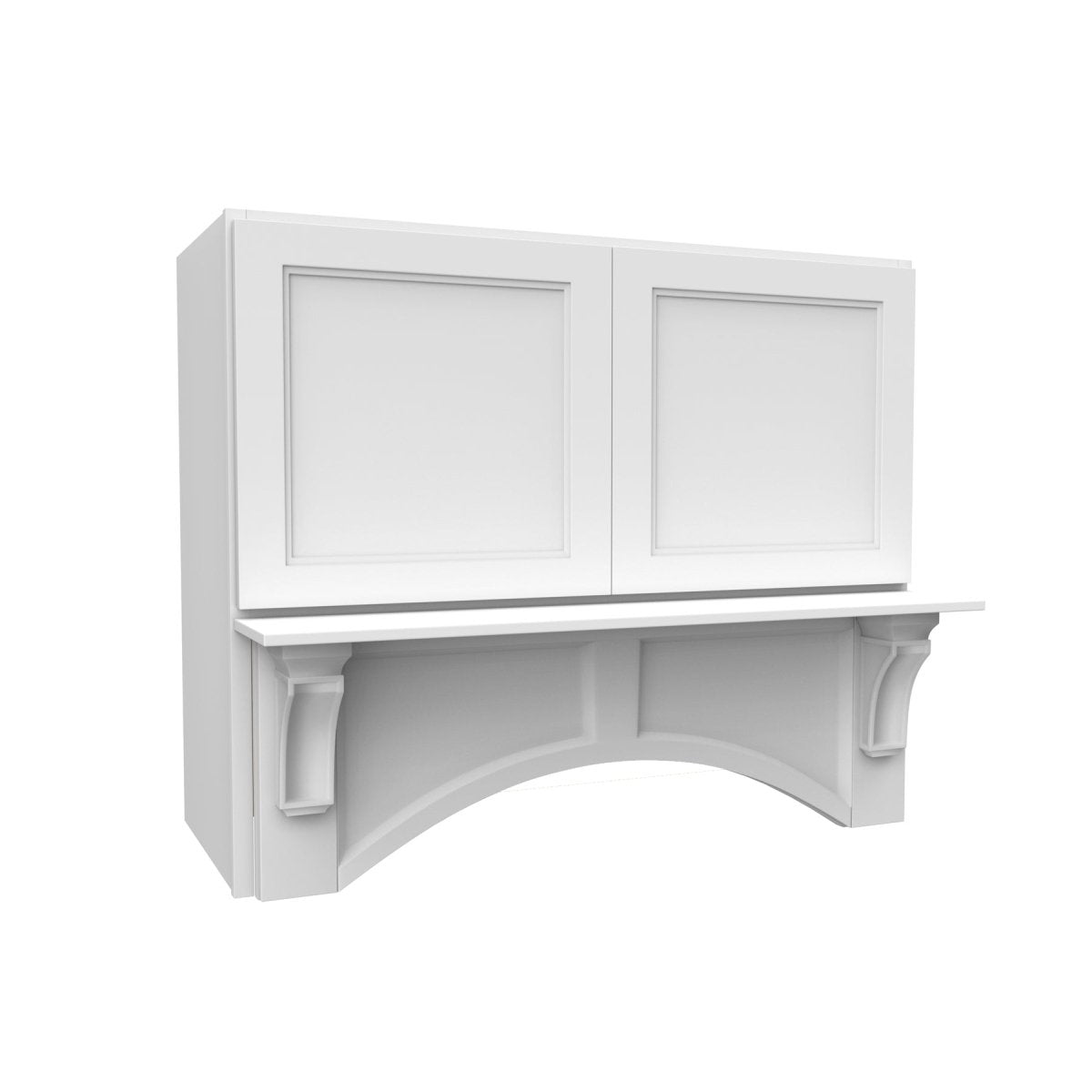 Fashion White - Mantle Hood | 36"W x 30"H x 21"D - BUILDMYPLACE