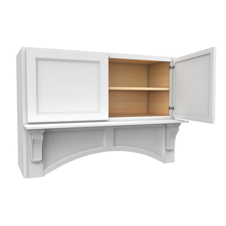 Fashion White - Mantle Hood | 42"W x 30"H x 21"D - BUILDMYPLACE