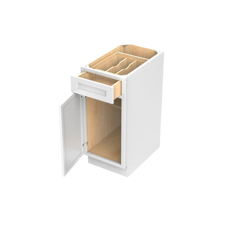 Fashion White - Single Door Base Cabinet | 15"W x 34.5"H x 24"D - BUILDMYPLACE