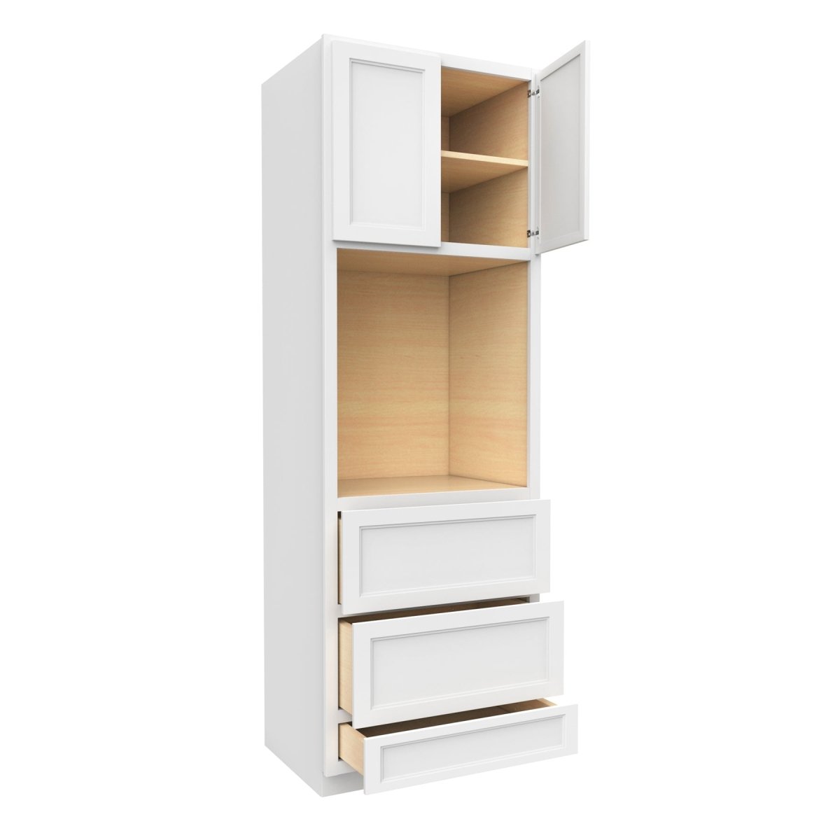 Fashion White - Single Oven Cabinet | 30"W x 90"H x 24"D - BUILDMYPLACE