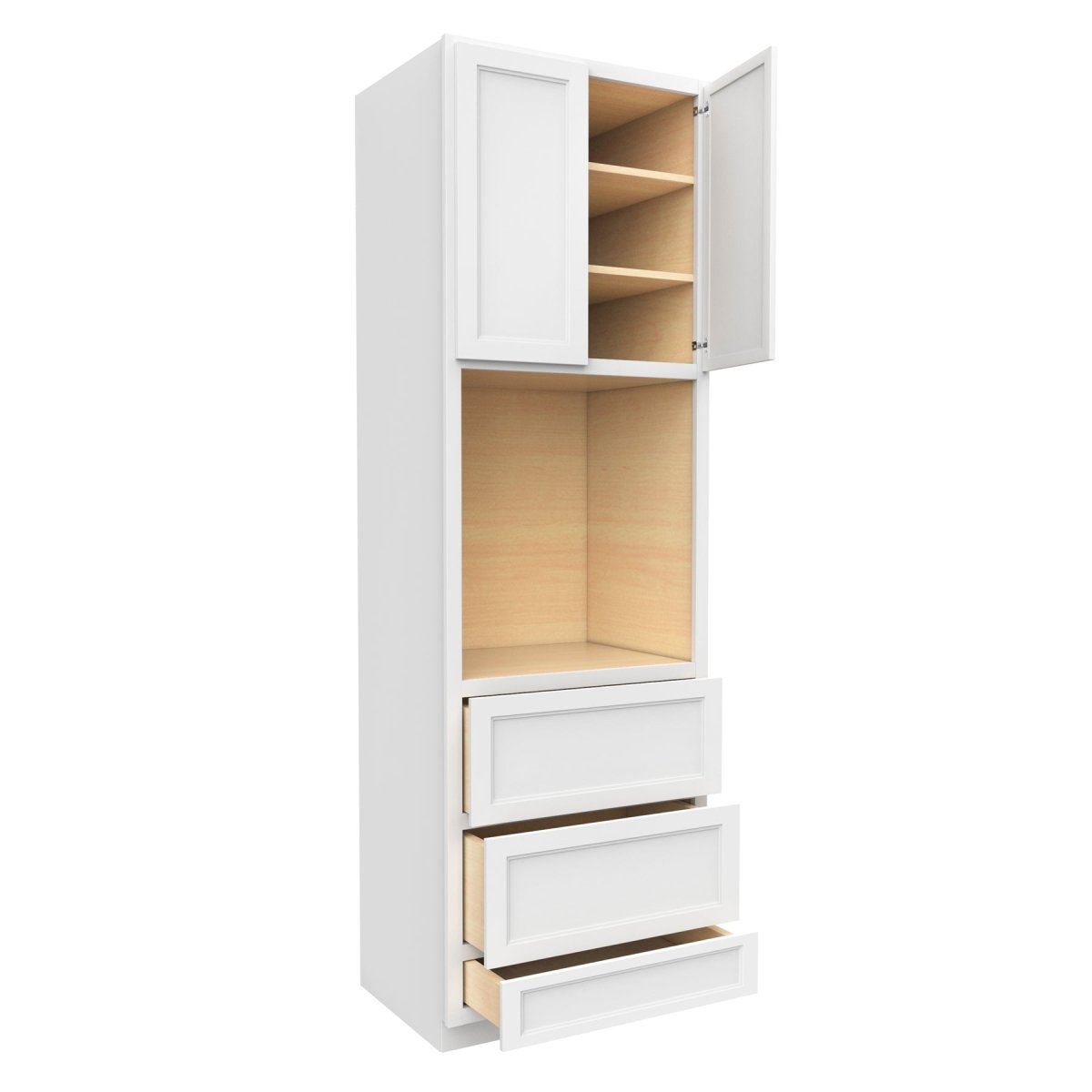 Fashion White - Single Oven Cabinet | 30"W x 96"H x 24"D - BUILDMYPLACE