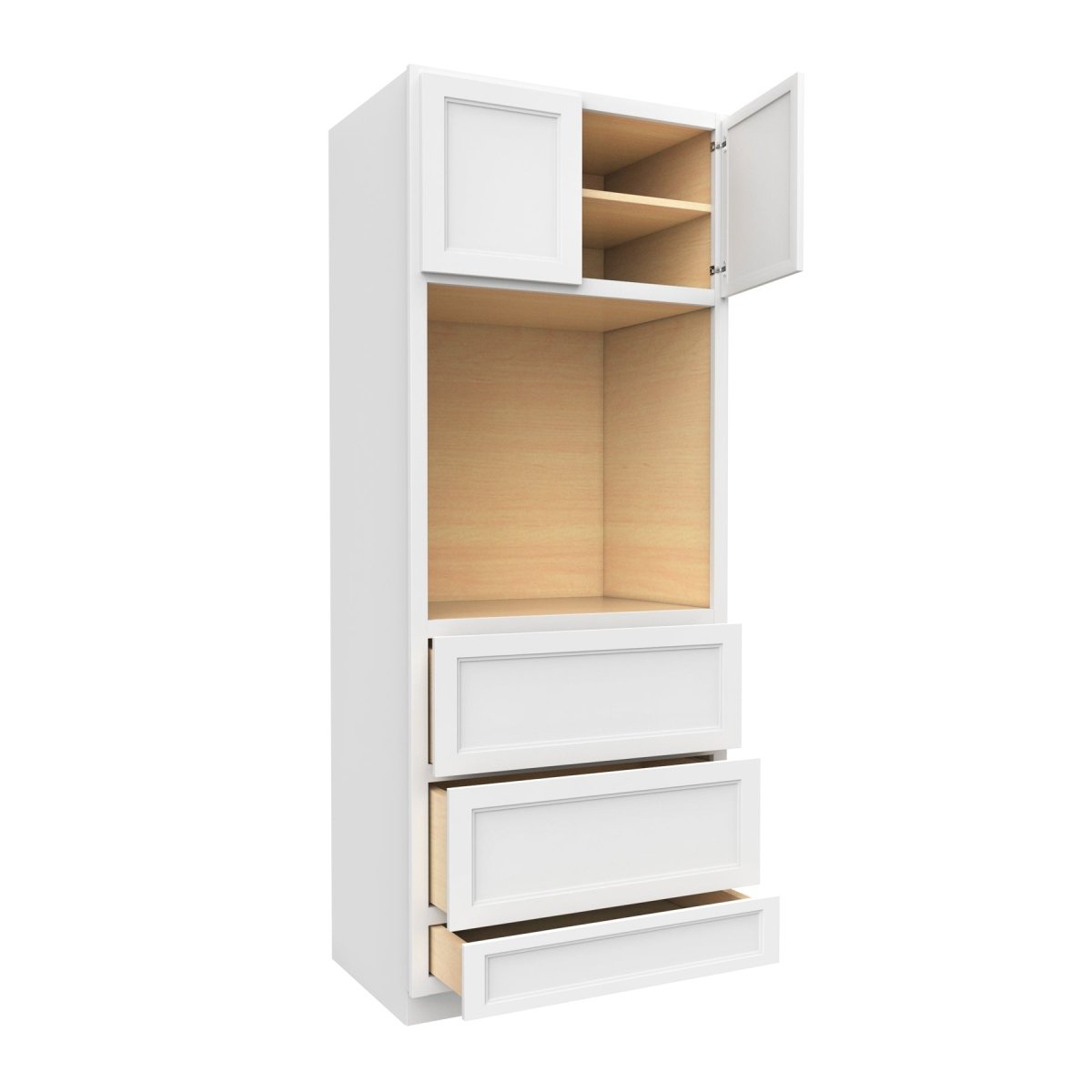 Fashion White - Single Oven Cabinet | 33"W x 84"H x 24"D - BUILDMYPLACE