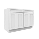 Fashion White - Sink Base Cabinet | 48"W x 34.5"H x 24"D - BUILDMYPLACE