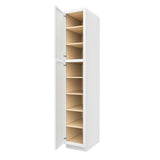 Fashion White - Utility Cabinet | 15"W x 84"H x 24"D - BUILDMYPLACE