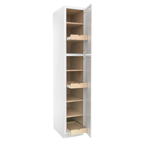 Fashion White - Utility Cabinet | 15"W x 84"H x 24"D - BUILDMYPLACE