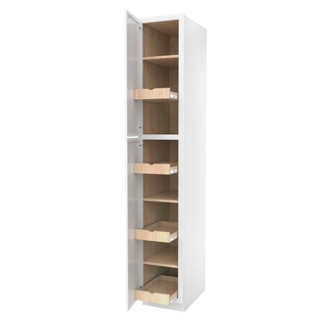 Fashion White - Utility Cabinet | 15"W x 90"H x 24"D - BUILDMYPLACE