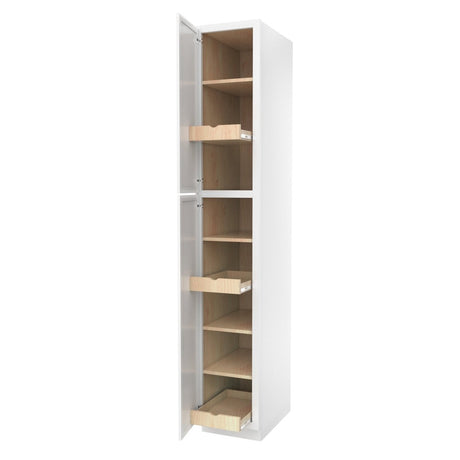 Fashion White - Utility Cabinet | 15"W x 90"H x 24"D - BUILDMYPLACE