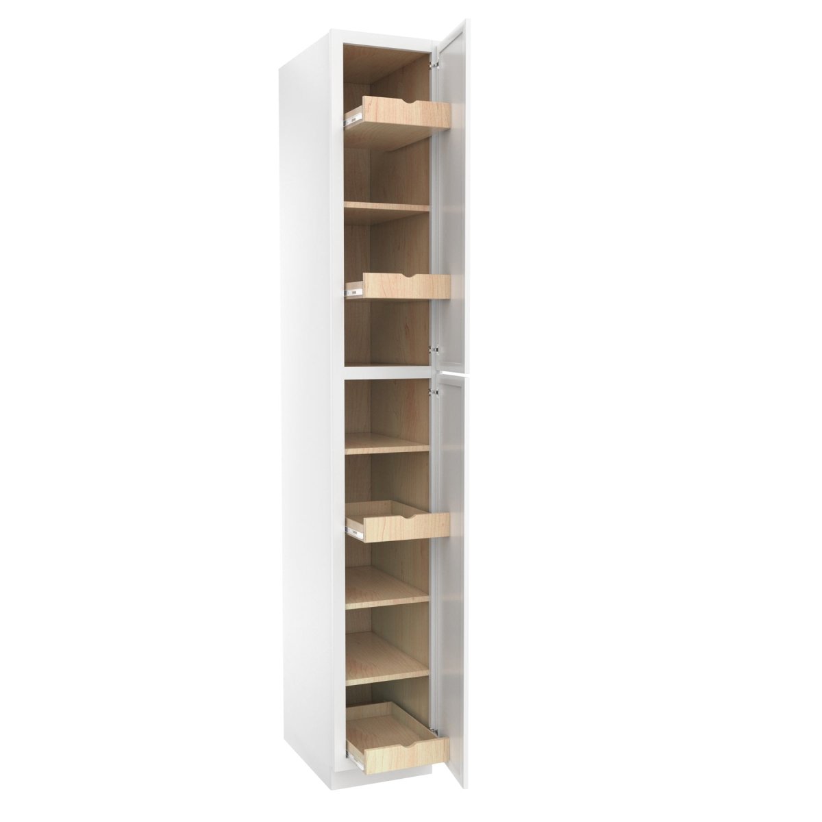 Fashion White - Utility Cabinet | 15"W x 96"H x 24"D - BUILDMYPLACE