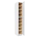 Fashion White - Utility Cabinet | 15"W x 96"H x 24"D - BUILDMYPLACE