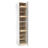 Fashion White - Utility Cabinet | 18"W x 96"H x 24"D - BUILDMYPLACE