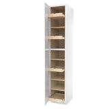 Fashion White - Utility Cabinet | 18"W x 96"H x 24"D - BUILDMYPLACE