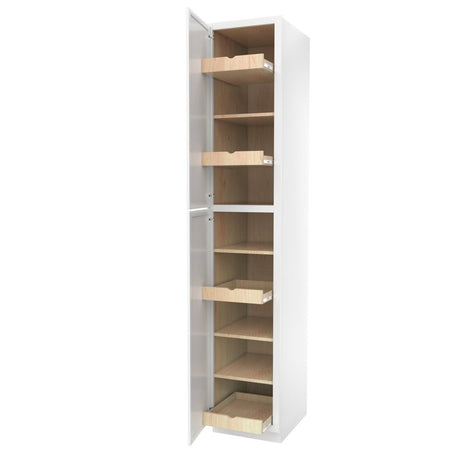 Fashion White - Utility Cabinet | 18"W x 96"H x 24"D - BUILDMYPLACE