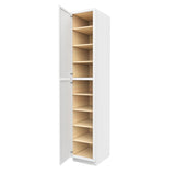 Fashion White - Utility Cabinet | 18"W x 96"H x 24"D - BUILDMYPLACE