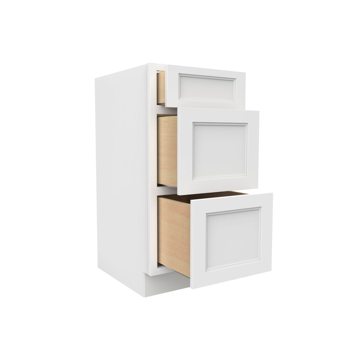 Fashion White - Vanity Drawer Base Cabinet | 15"W x 34.5"H x 21"D - BUILDMYPLACE