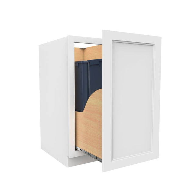 Fashion White - Waste Basket Cabinet Full Height | 21"W x 34.5"H x 24"D - BUILDMYPLACE