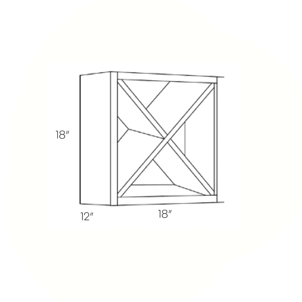 Fashion White - Wine Rack Cabinet | 18"W x 18"H x 12"D - BUILDMYPLACE