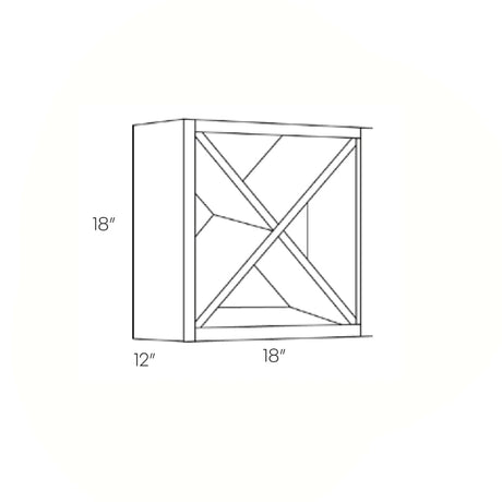 Fashion White - Wine Rack Cabinet | 18"W x 18"H x 12"D - BUILDMYPLACE
