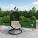 Fastness Hanging Chair with Comfortable Red Cushion - Parlay Outdoor Patio Fabric Swing Chair - BUILDMYPLACE