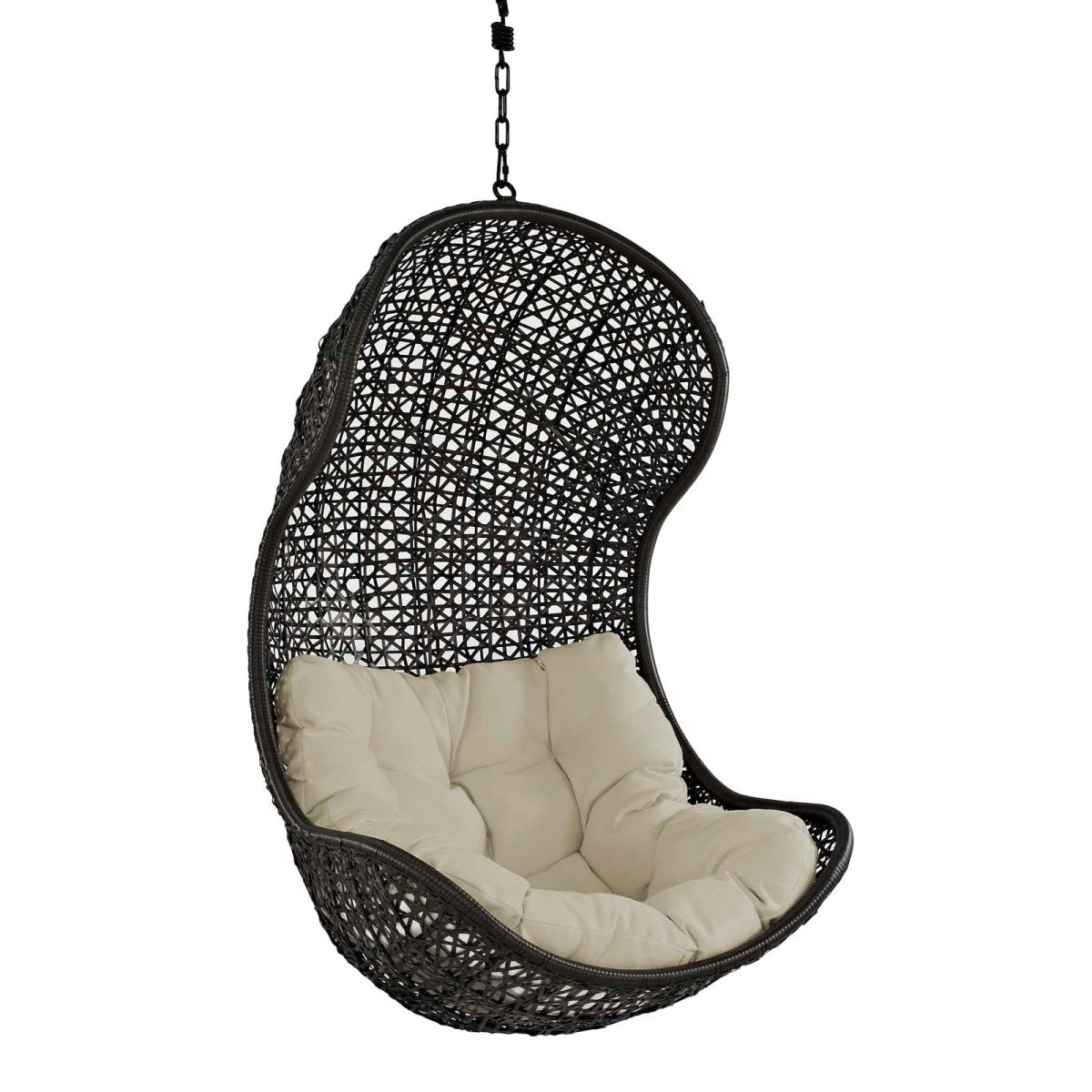 Fastness Hanging Chair with Comfortable Red Cushion - Parlay Outdoor Patio Fabric Swing Chair - BUILDMYPLACE