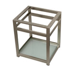 Fauceture 25" x 22" Steel Console Sink Base with Glass Shelf - BUILDMYPLACE