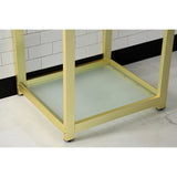 Fauceture 25" x 22" Steel Console Sink Base with Glass Shelf - BUILDMYPLACE