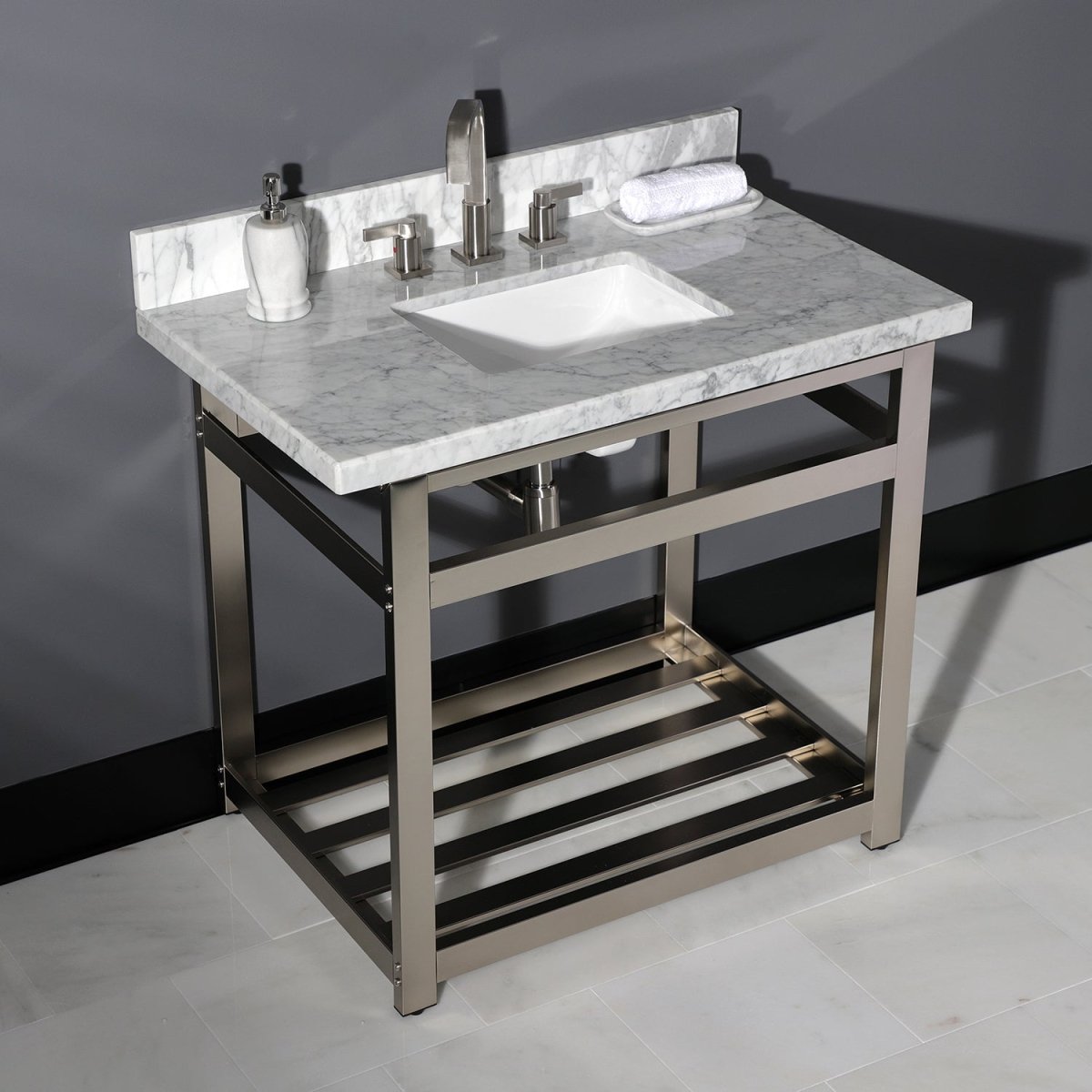 Fauceture 31" x 22" Steel Console Sink Base - BUILDMYPLACE