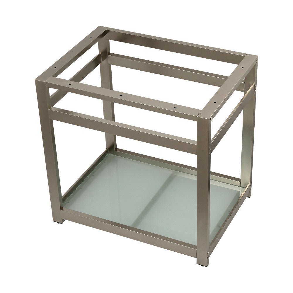 Fauceture 31" x 22" Steel Console Sink Base with Glass Shelf - BUILDMYPLACE