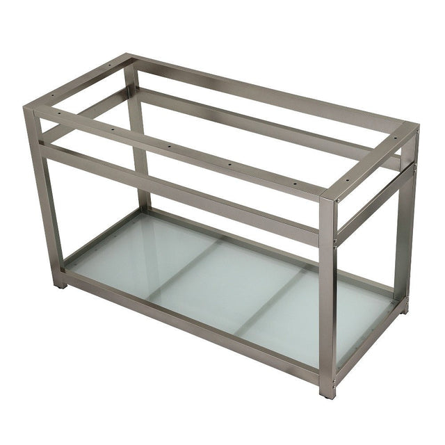 Fauceture 49" x 22" Steel Console Sink Base with Glass Shelf - BUILDMYPLACE