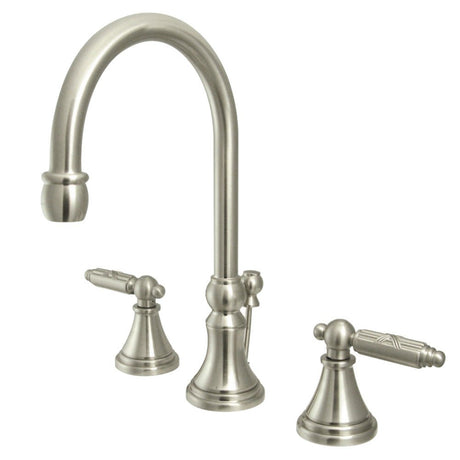 Fauceture 8"Widespread Bathroom Faucet, Brushed Nickel - BUILDMYPLACE