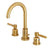 Fauceture Concord Two - handle 3 - Hole Deck Mount Widespread Bathroom Sink Faucet With Brass Pop - up - BUILDMYPLACE