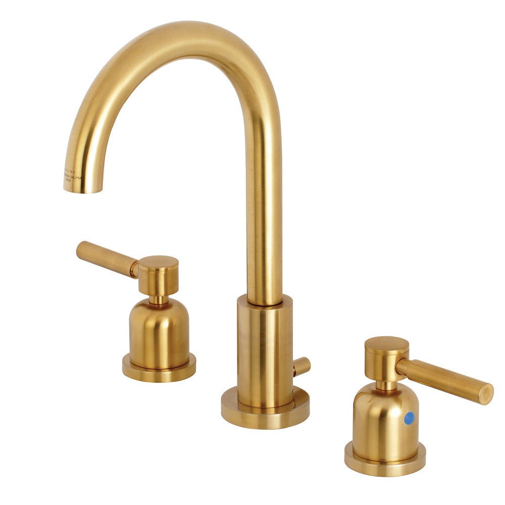 Fauceture Concord Two - handle 3 - Hole Deck Mount Widespread Bathroom Sink Faucet With Brass Pop - up - BUILDMYPLACE