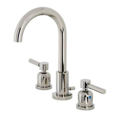 Fauceture Concord Two - handle 3 - Hole Deck Mount Widespread Bathroom Sink Faucet With Brass Pop - up - BUILDMYPLACE