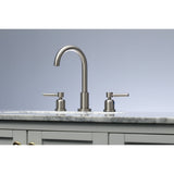 Fauceture Concord Two - handle 3 - Hole Deck Mount Widespread Bathroom Sink Faucet With Brass Pop - up - BUILDMYPLACE