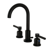 Fauceture Concord Two - handle 3 - Hole Deck Mount Widespread Bathroom Sink Faucet With Brass Pop - up - BUILDMYPLACE