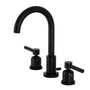 Fauceture Concord Two - handle 3 - Hole Deck Mount Widespread Bathroom Sink Faucet With Brass Pop - up - BUILDMYPLACE