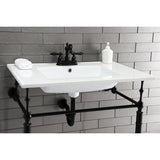 Fauceture Continental 31 - Inch Ceramic Vanity Top, 4 - Inch, 3 - Hole, White - BUILDMYPLACE